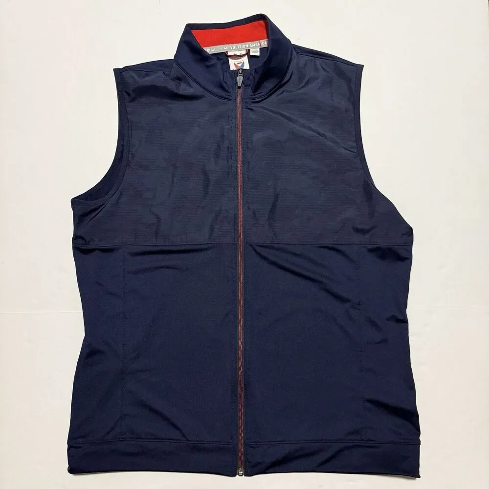 Puma x Volition America Vest Men’s L Navy Blue Performance Cover Golf Full Zip